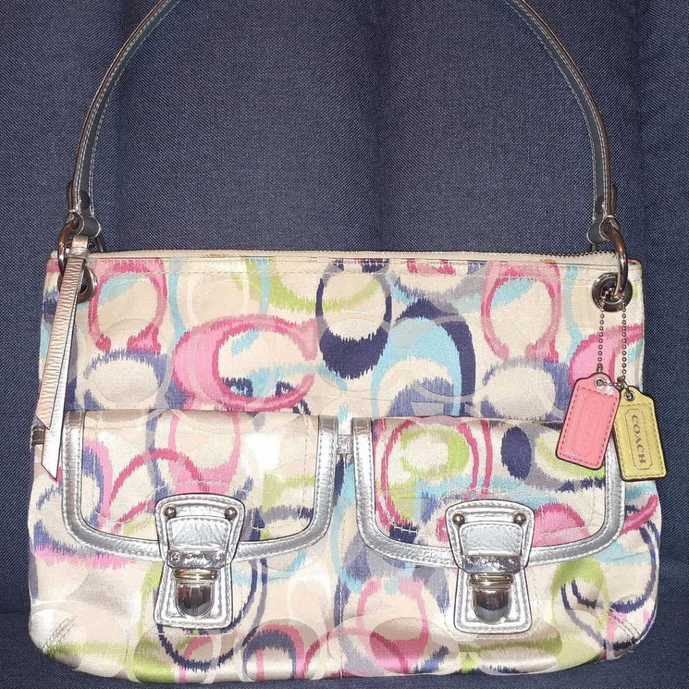 Coach Poppy Signature Ikat Small Tote